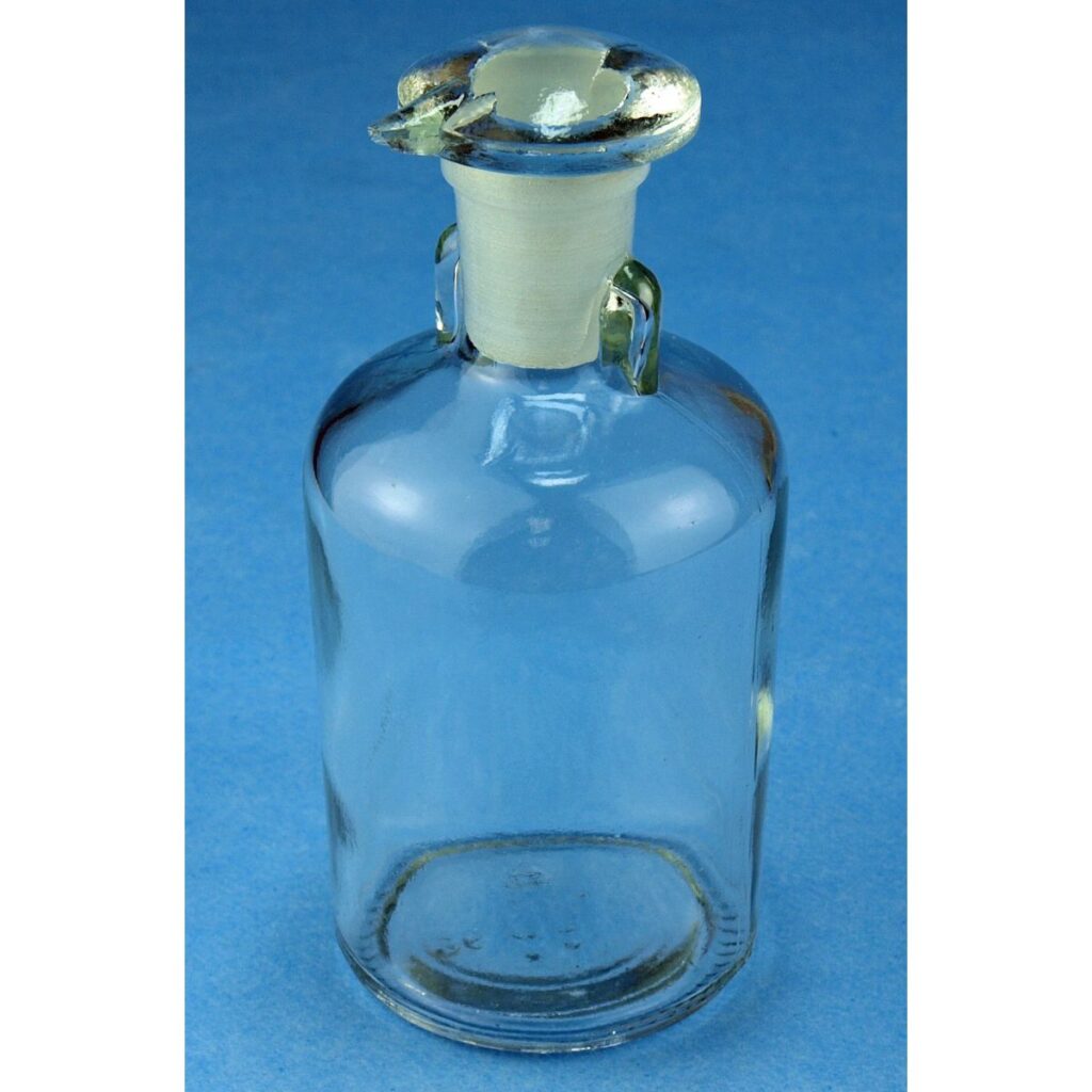 TK dropper bottles, clear glass Karl Hecht glassware factory