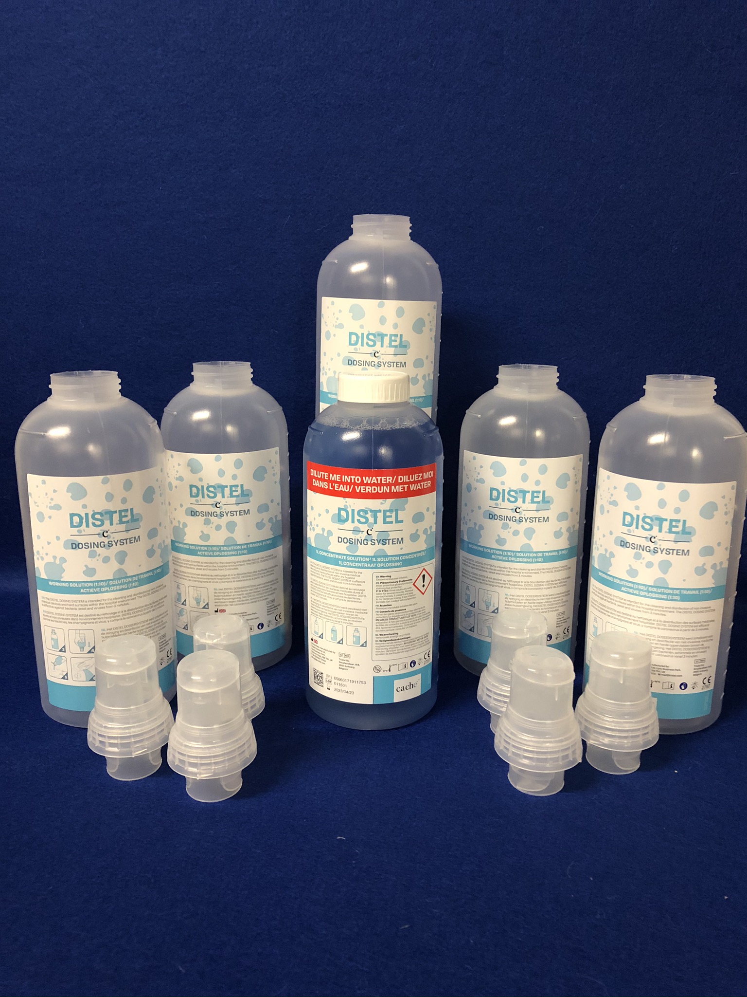 Distel Disinfectant Dosing System Starter Pack. Cleaner Disinfectant