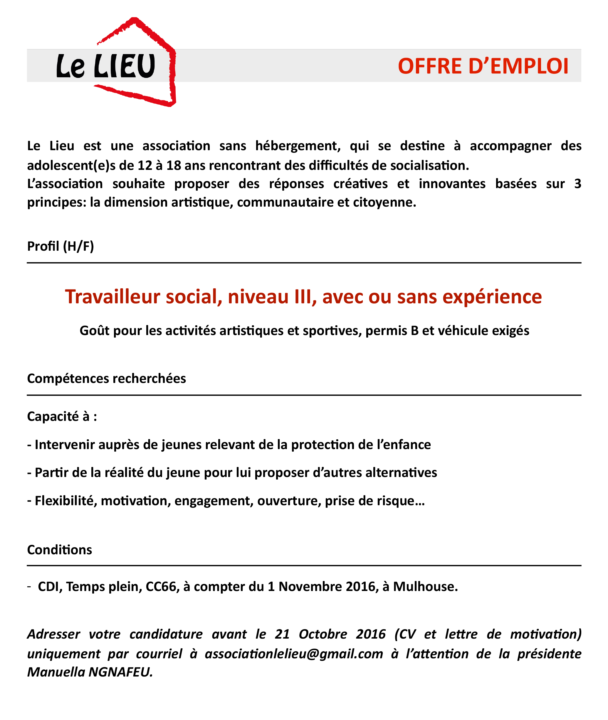 offre_emploinov2016 LE LIEU
