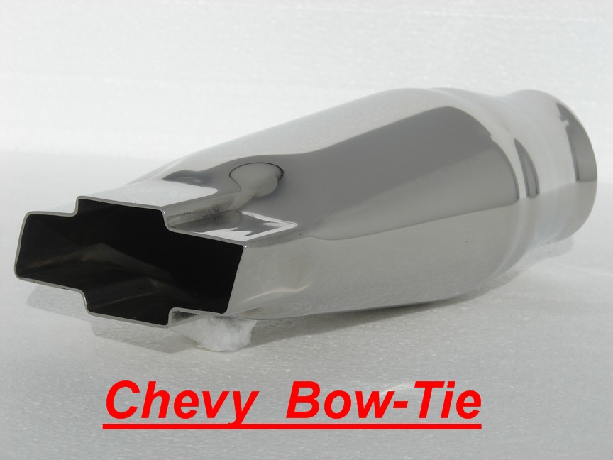 CHEVROLET BOWTIE CHEVY BOW TIE Exhaust Tip T304 Stainless Steel 2.25