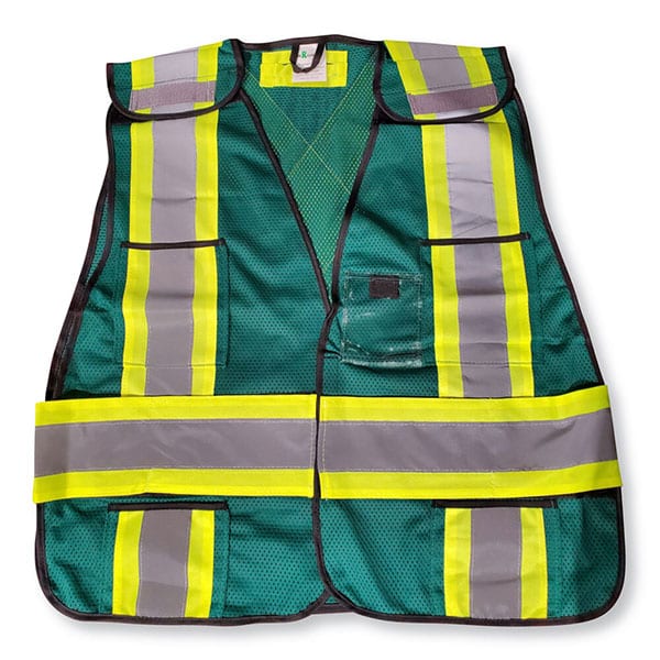 Big K BK101 Forest Green 100 Polyester Soft Mesh Safety Vest Assured