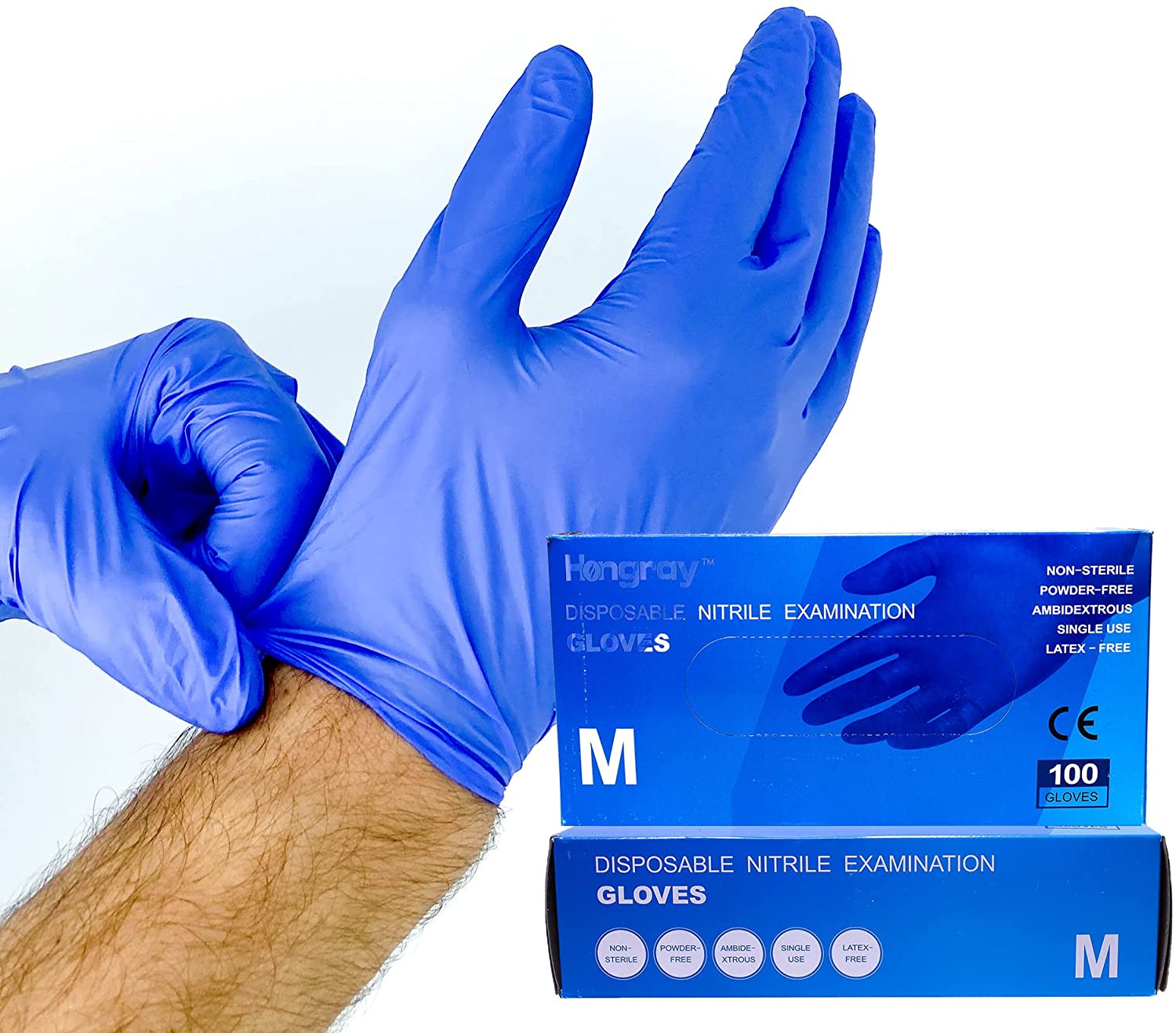 Hongray Nitrile Exam Gloves in Canada & USA Assurity Plus