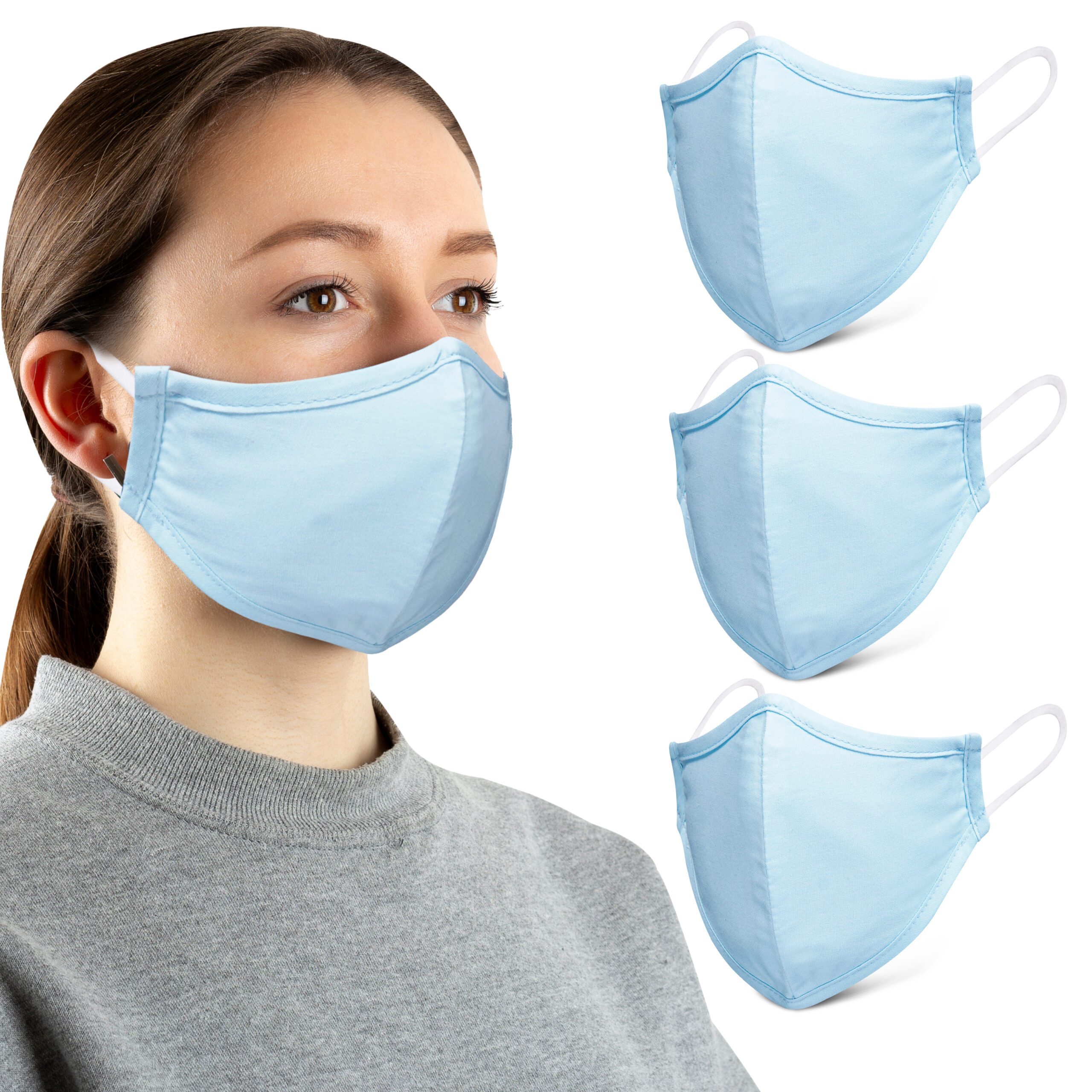 Cotton Masks (Blue) Assurity Plus