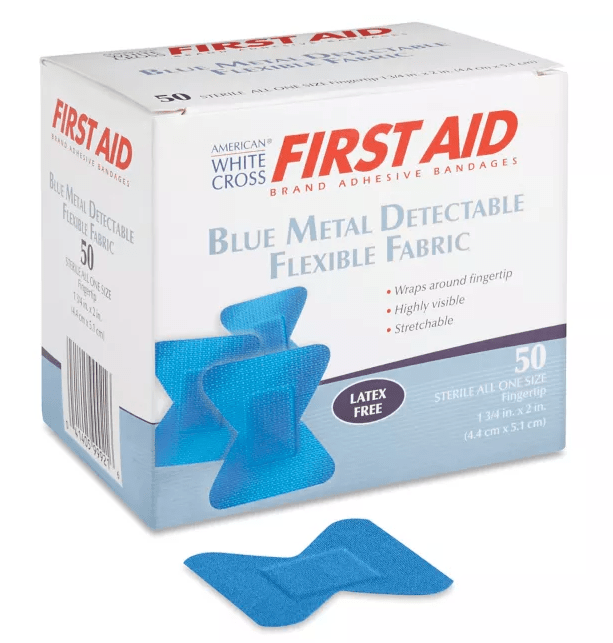 Metal Detectable Bandages Flexible Fingertip Assurity Plus
