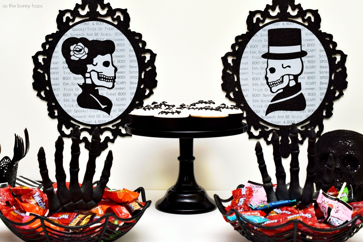 Skeleton Sparkle Halloween Party As The Bunny Hops®