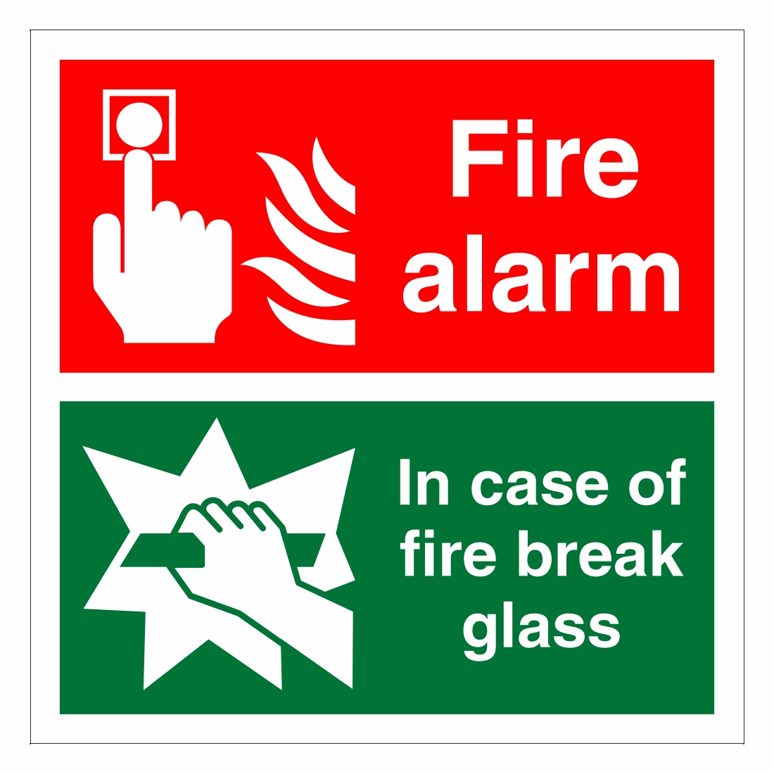 Fire Alarm In Case Of Fire Break Glass Sign Aston Safety Signs