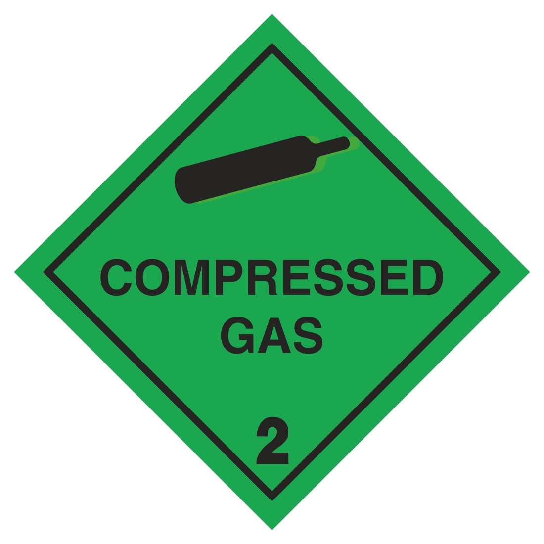 Compressed Gas (2) Hazard Symbol GHS Diamond Sign Aston Safety Signs