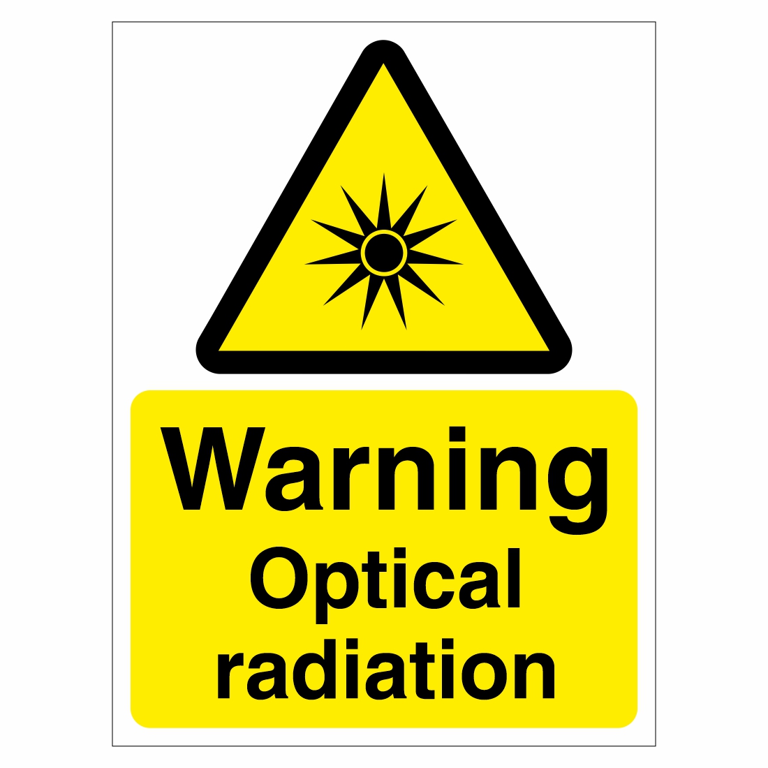Warning Optical Radiation Sign Aston Safety Signs
