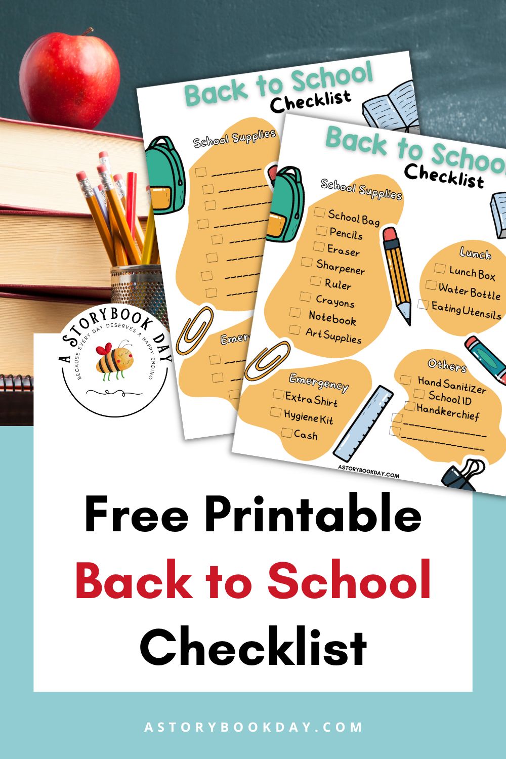 Fun, Free Printable Back to School Checklist for Moms A Storybook Day