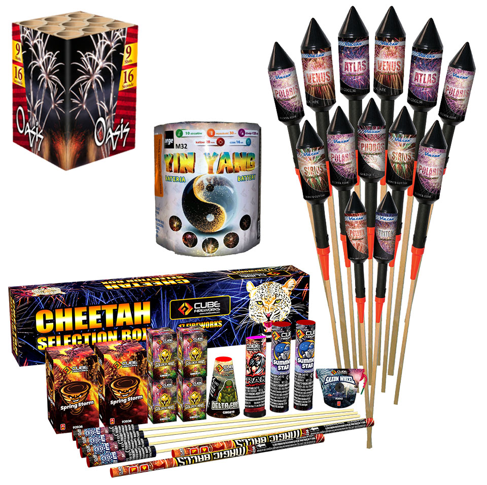 The Family Bargain Box 32 Assorted Fireworks Astounded Fireworks