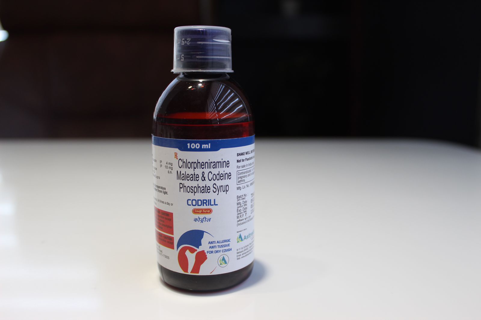 Chlorpheniramine Maleate & Codine Phosphate Syrup manufacturer & Pharma Exporter AstraEureka