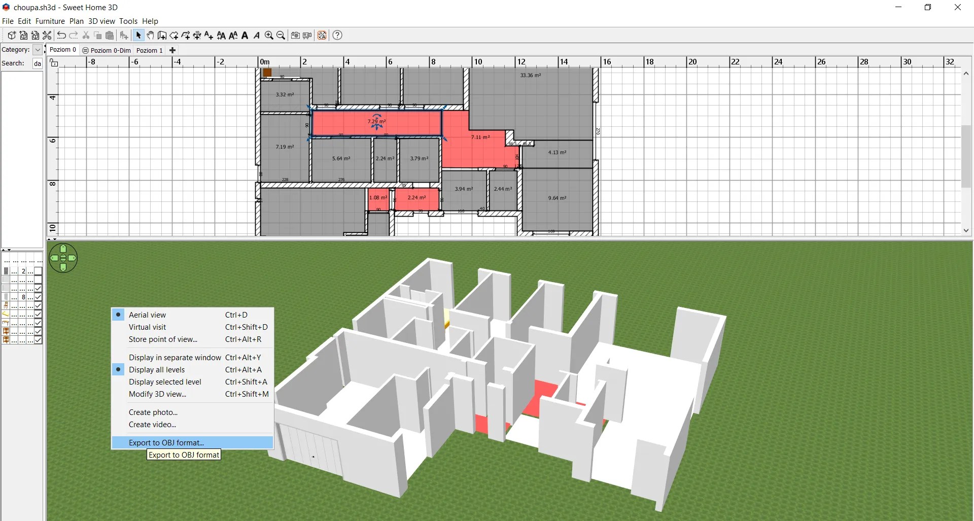 Displaying the Sweet Home 3D model in Google Earth