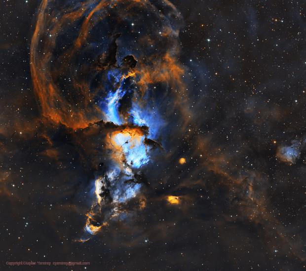NGC 3576 The Statue of Liberty Nebula in SHO ( Yendrey ) AstroBin