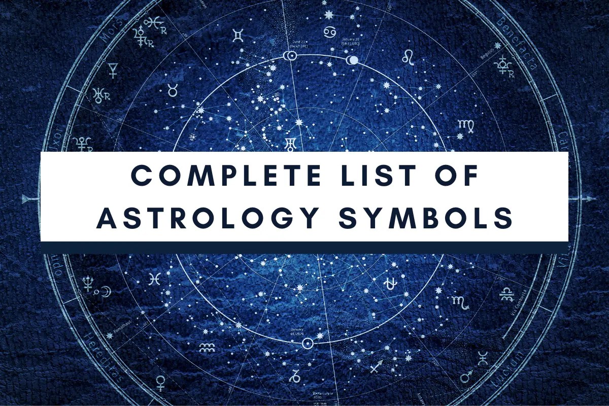 Astrology Symbols / Glyphs Cheat Sheet