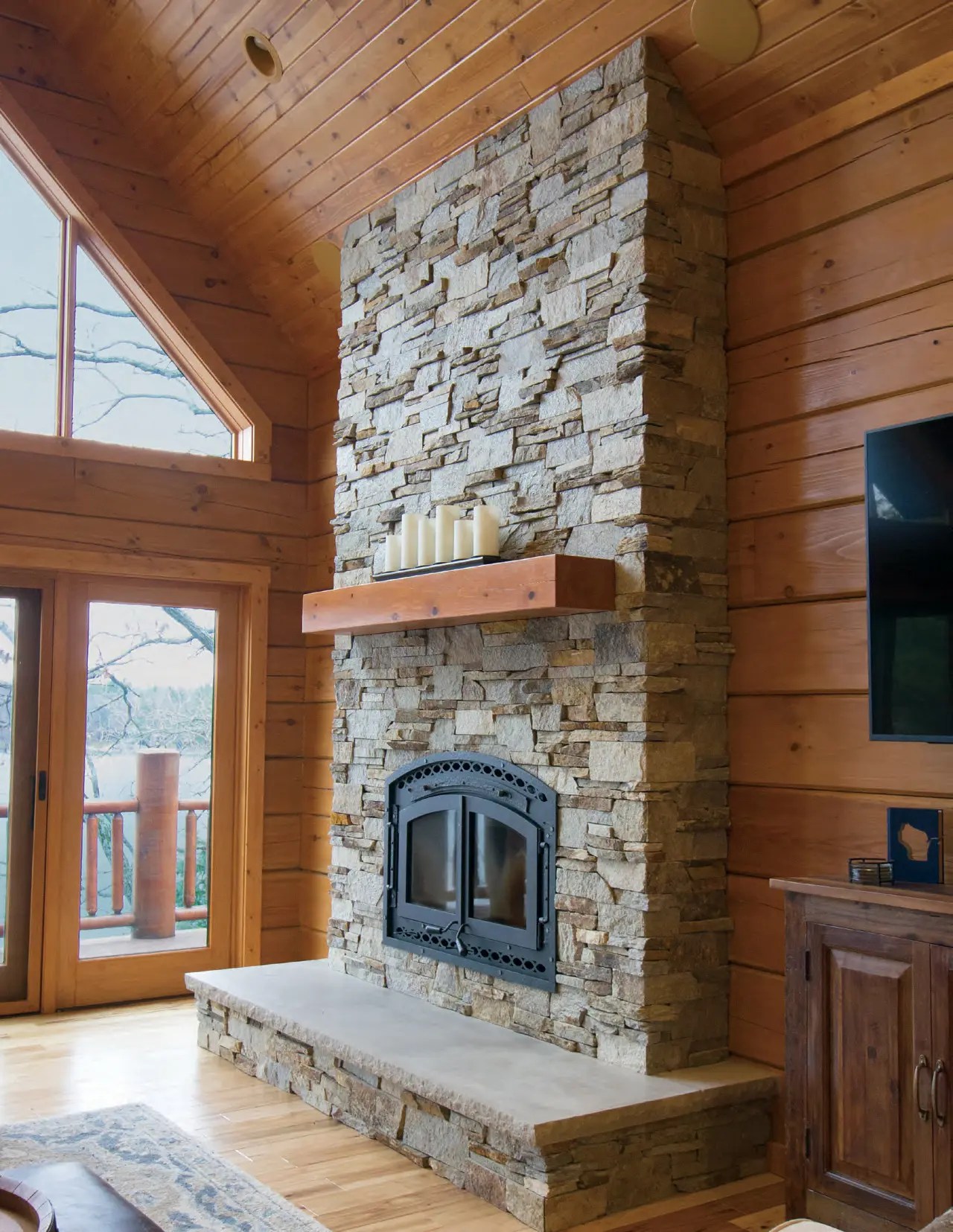 Natural Stone Veneers Hudson Ledgestone Fireplace
