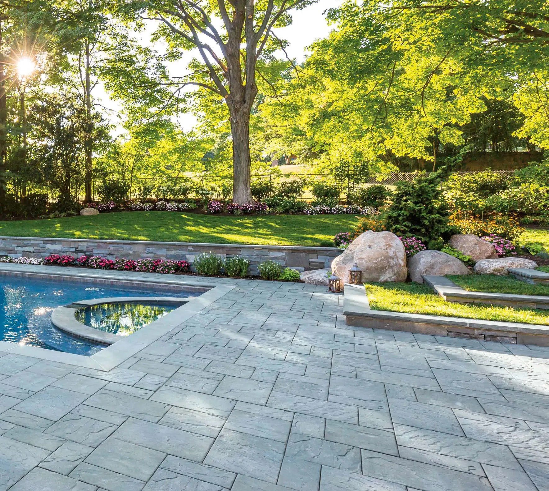 Cambridge Ledgestone Patio, Pavers, Pool Patio, Wall & Pillar Astro