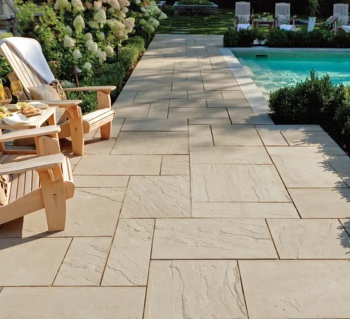 TechoBloc Aberdeen in Rock Garden Brown Astro Masonry, Long Island, NY