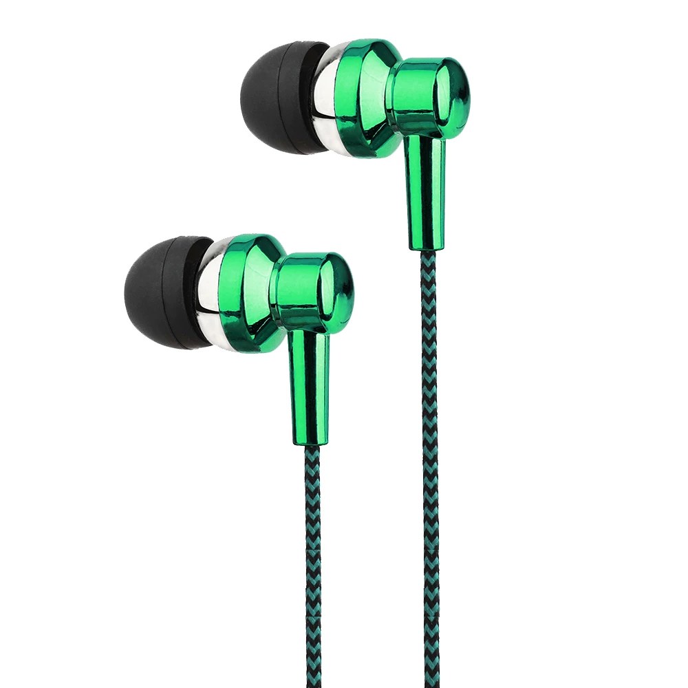 EB250 EARPHONE WIRE MIC 3.5MM GREEN Experience the difference