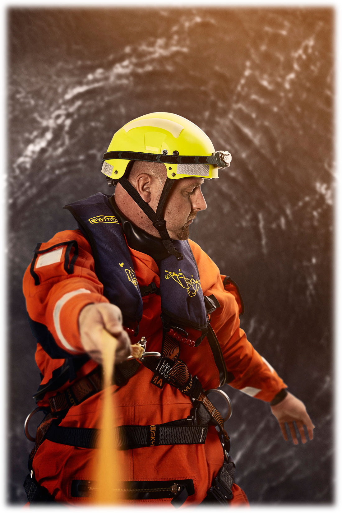 HV35P Floatation Collar Helicopter Life Preserver helicopter over