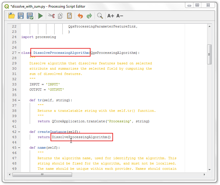 Writing Python Scripts for Processing Framework (QGIS3) — QGIS