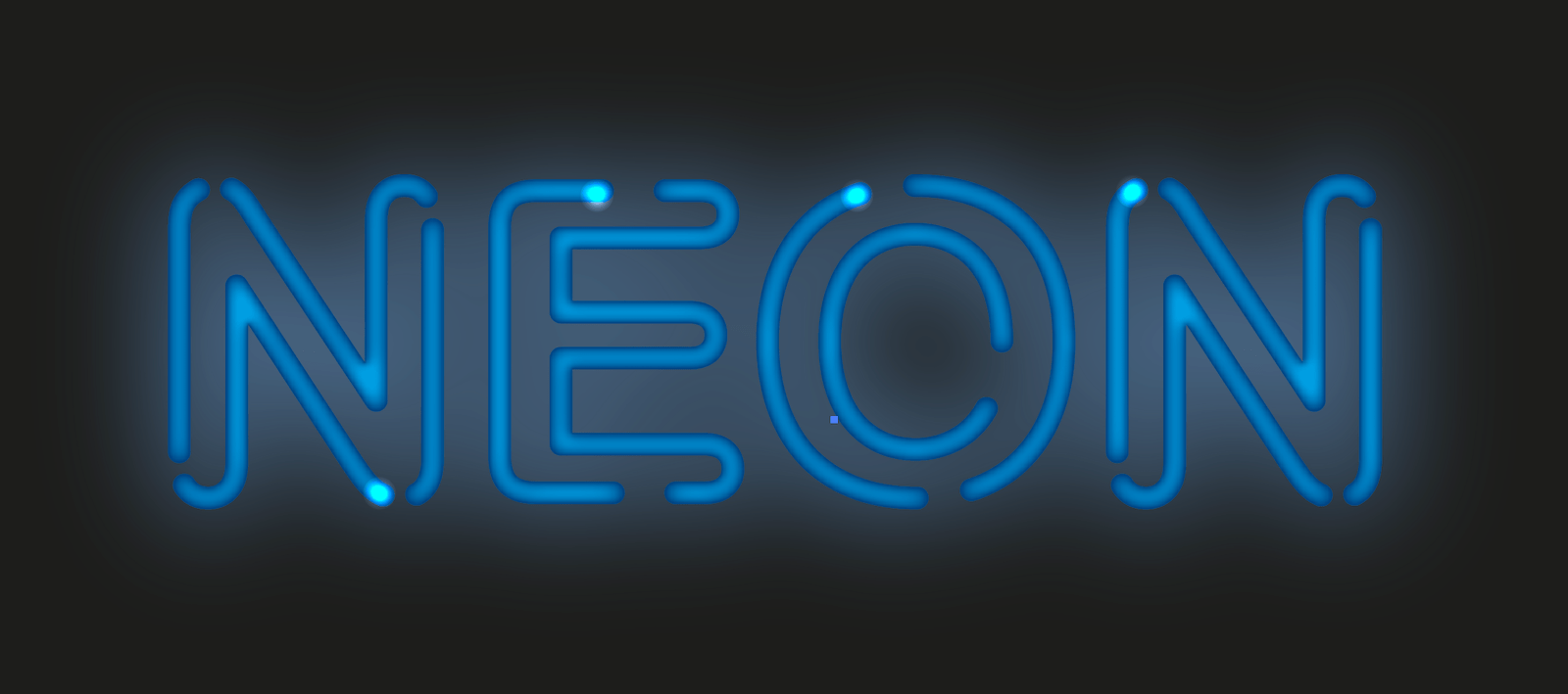 Create neon text effect with Stylism and Adobe Illustrator Astute
