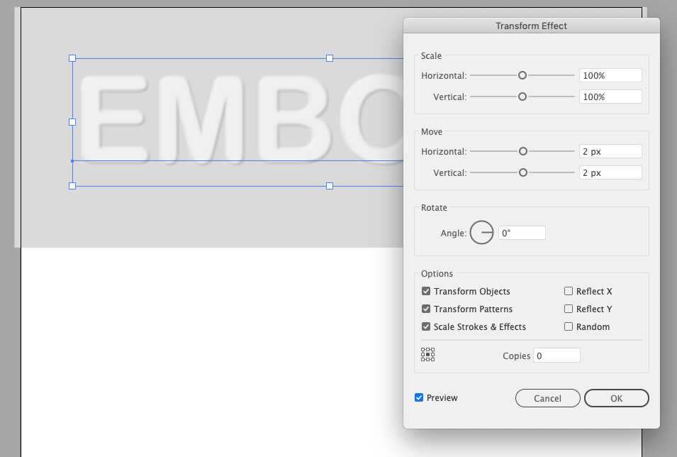 How to create bevel & emboss text effects in Illustrator
