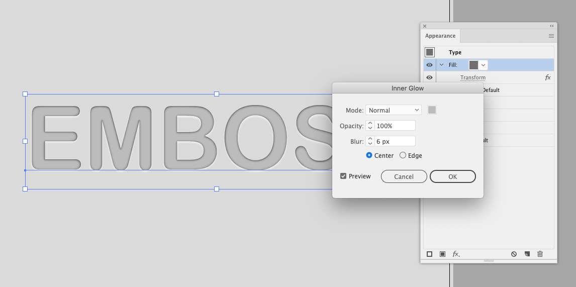 How to create bevel & emboss text effects in Illustrator