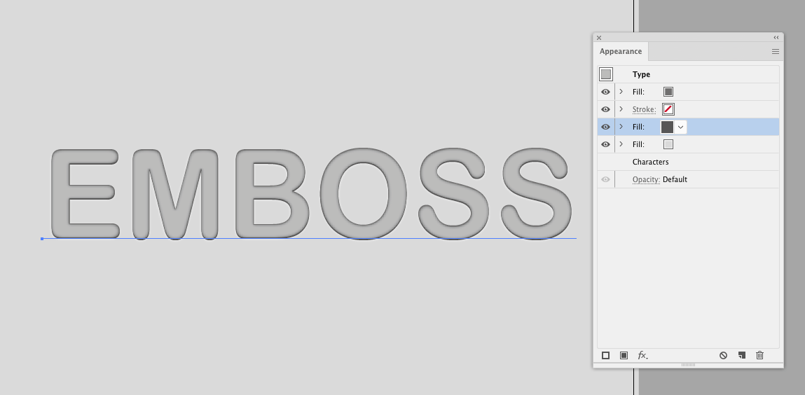 How to create the bevel & emboss effects for editable text in Adobe