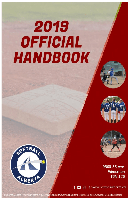 Softball Alberta Handbook 2019 Alberta Softball Umpires Association