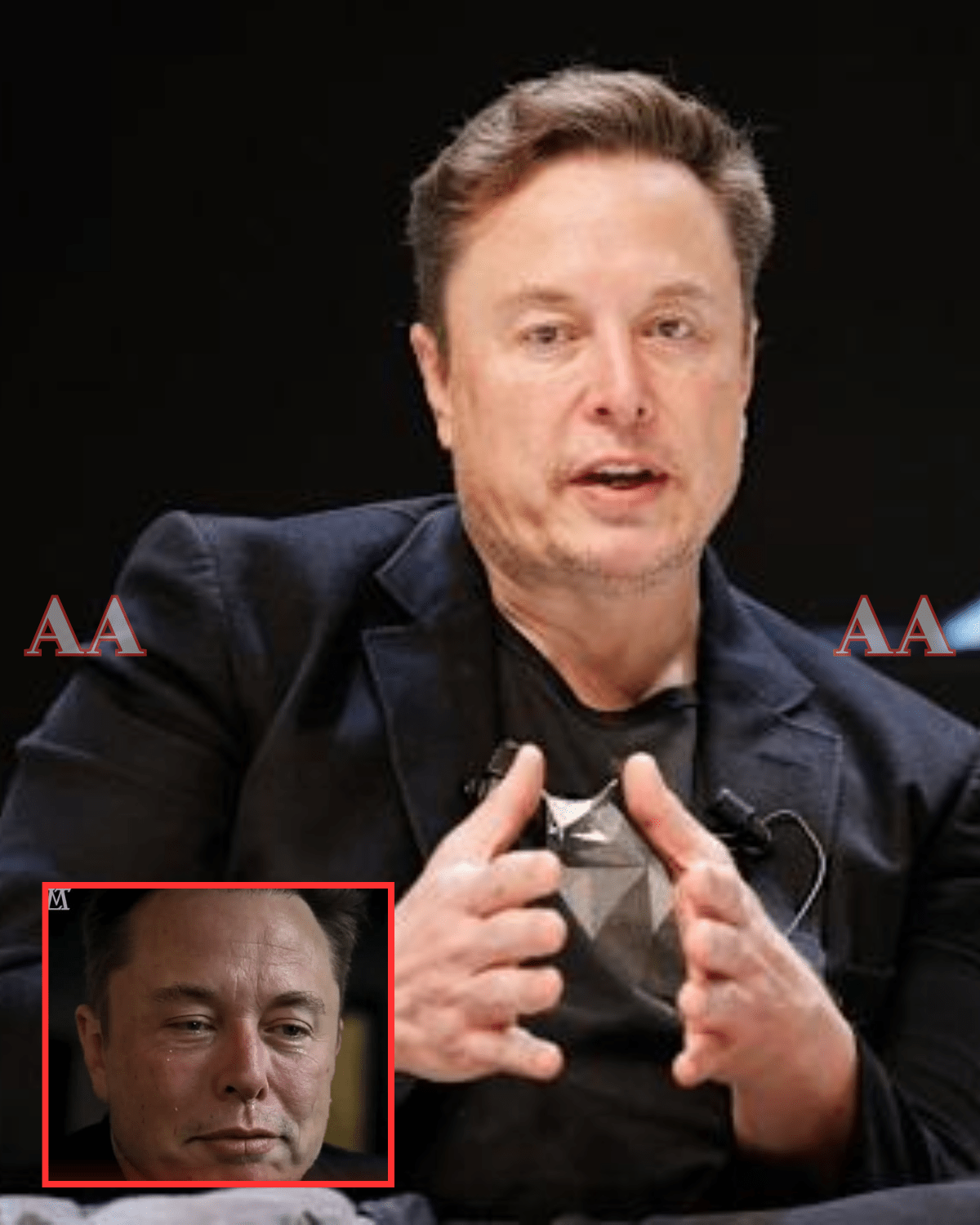 “I’m fine,” he said — but his eyes told another story. Elon Musk just