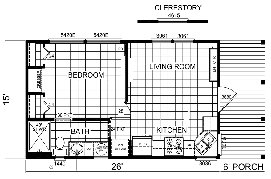 2 Bedroom Park Model Homes Floor Plans