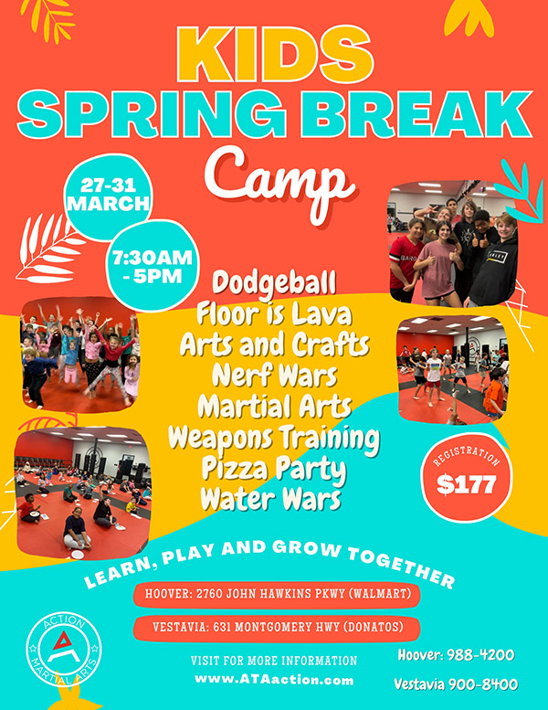 Action Martial Arts Spring Break Camp in in Hoover & Vestavia Hills, Alabama