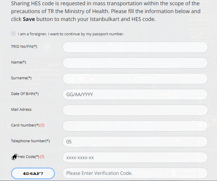 How to Integrate HES Code to Istanbul Card for Foreigners?