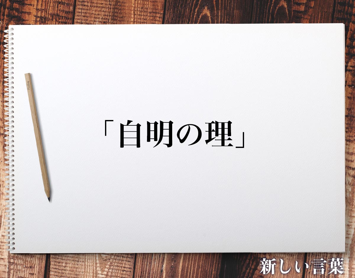 「自明の理」とは？意味や言葉の使い方など分かりやすく解釈 新しい言葉