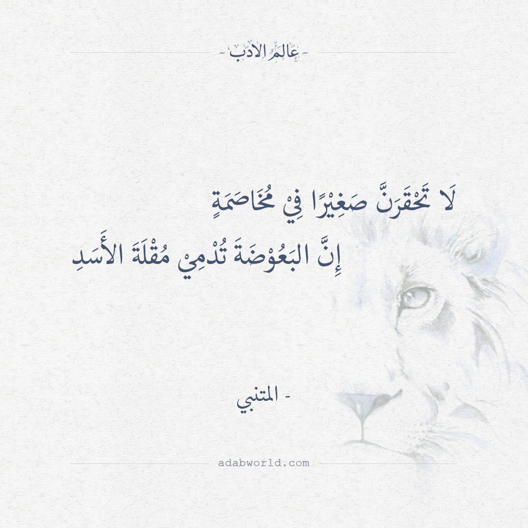 من حكم المتنبي , روائع الادب العربي اثارة مثيرة