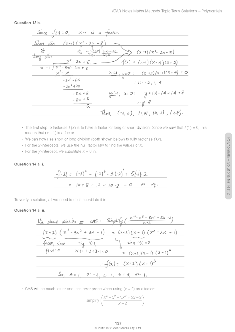 VCE Maths Methods Units 3&4 Topic Tests ATAR Notes