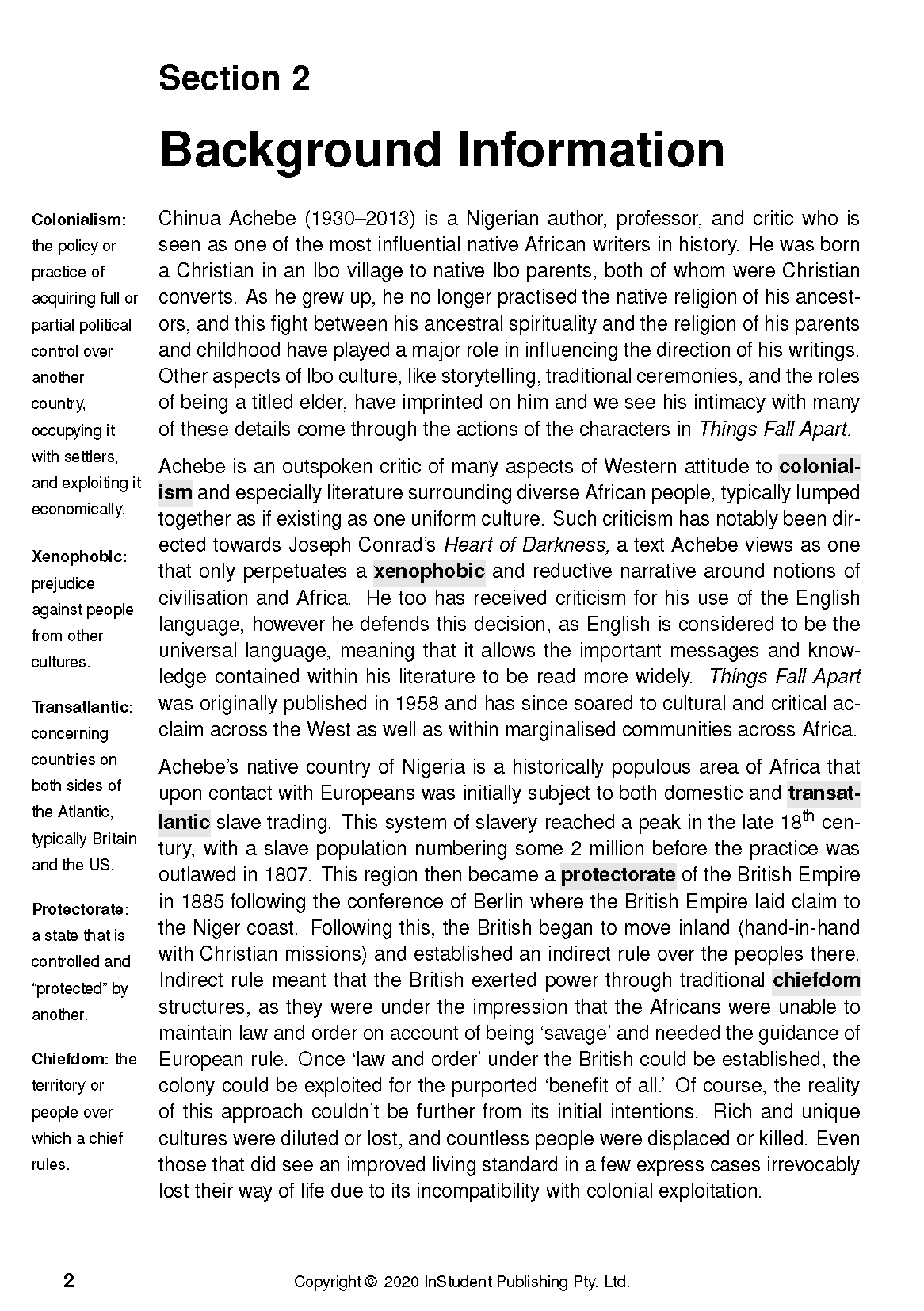 Things Fall Apart Text Guide ATAR Notes Text Guides Free shipping