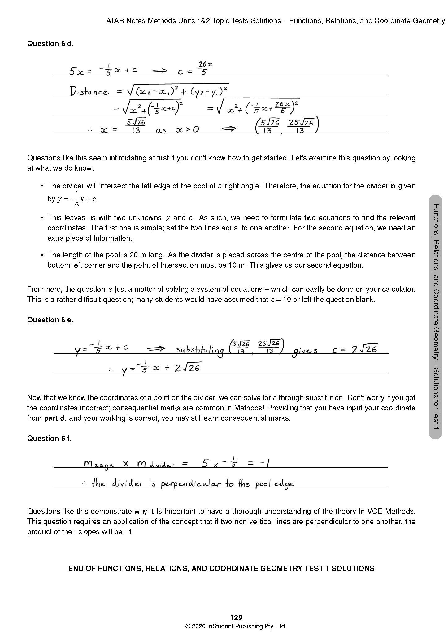 VCE Maths Methods Units 1&2 Topic Tests ATAR Notes