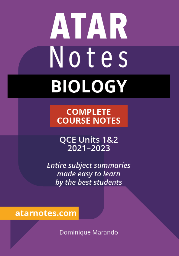 QCE Biology Units 1&2 Notes ATAR Notes Free shipping on orders over