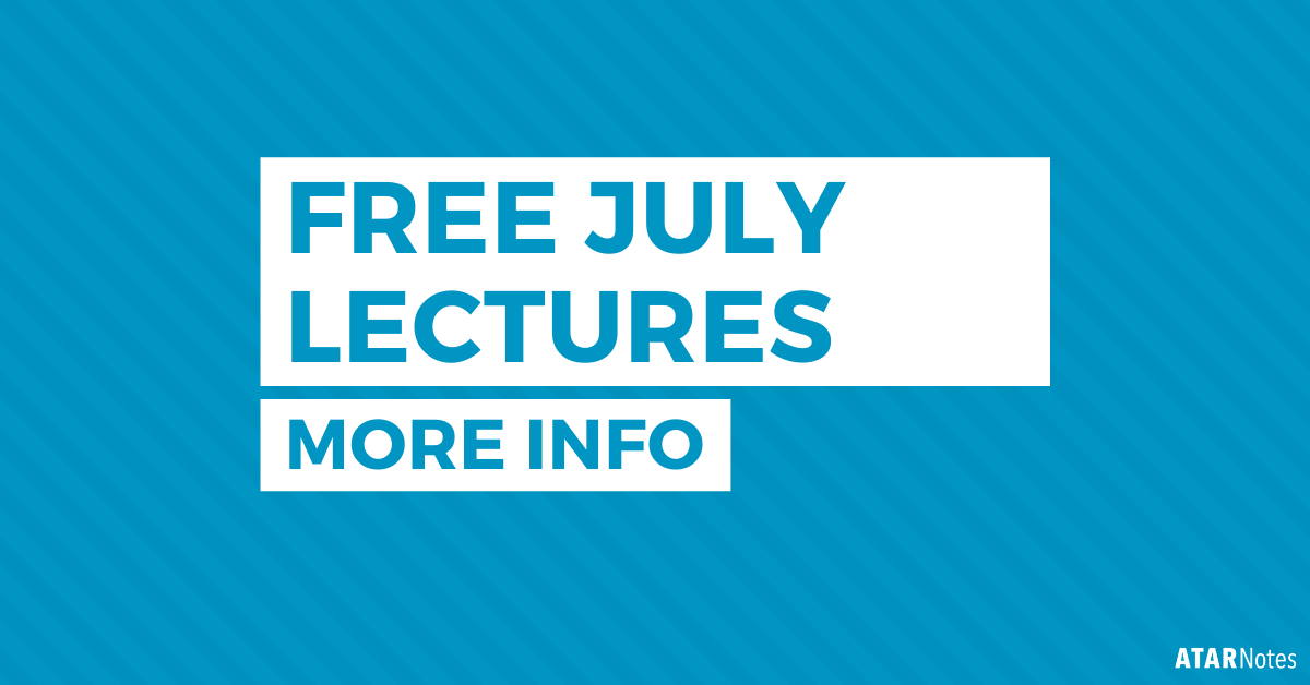 Register now for ATAR Notes July Lectures 2021!