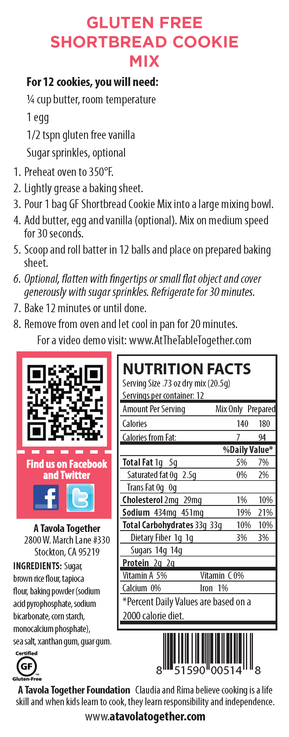 Gluten Free Shortbread Cookie Mix At The Table Together