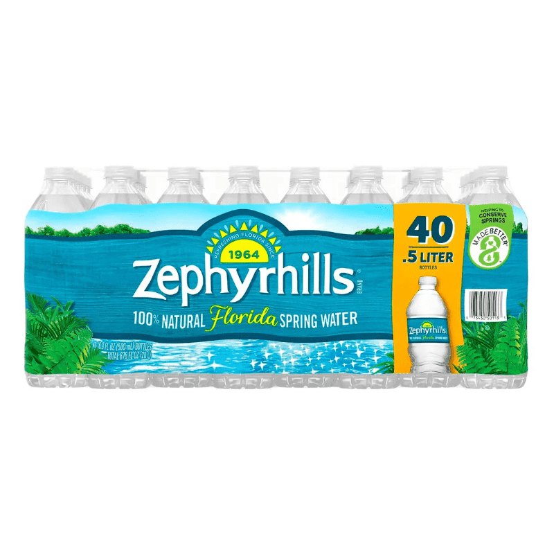 Zephyrhills 100 Natural Spring Water, 16.9 fl oz, 40 ct Alliance