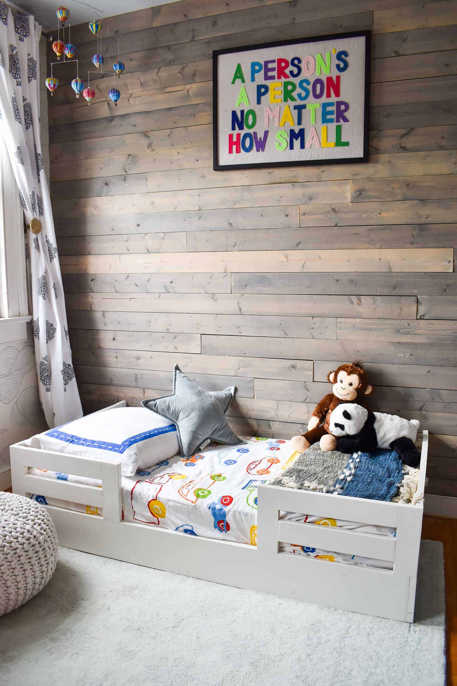 How to Make a Toddler Platform Bed With Rails17 At Charlotte's House