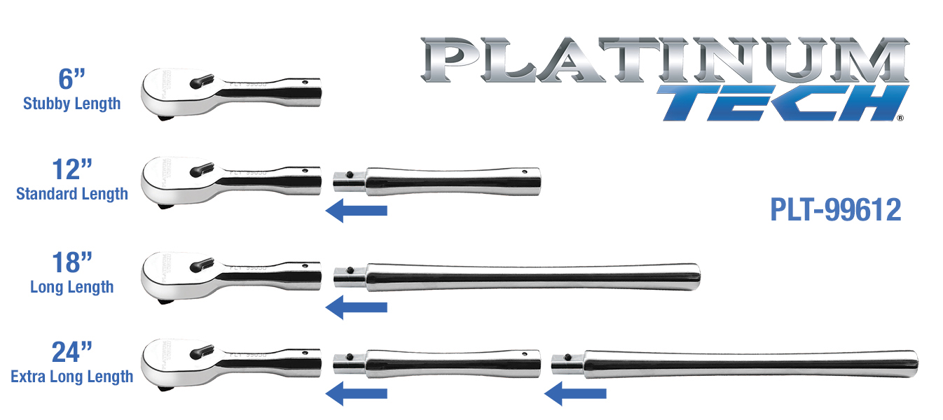 ATD 1/2" Drive 3in1 Variable Length Ratchet PLT99612 ATD Tools, Inc.