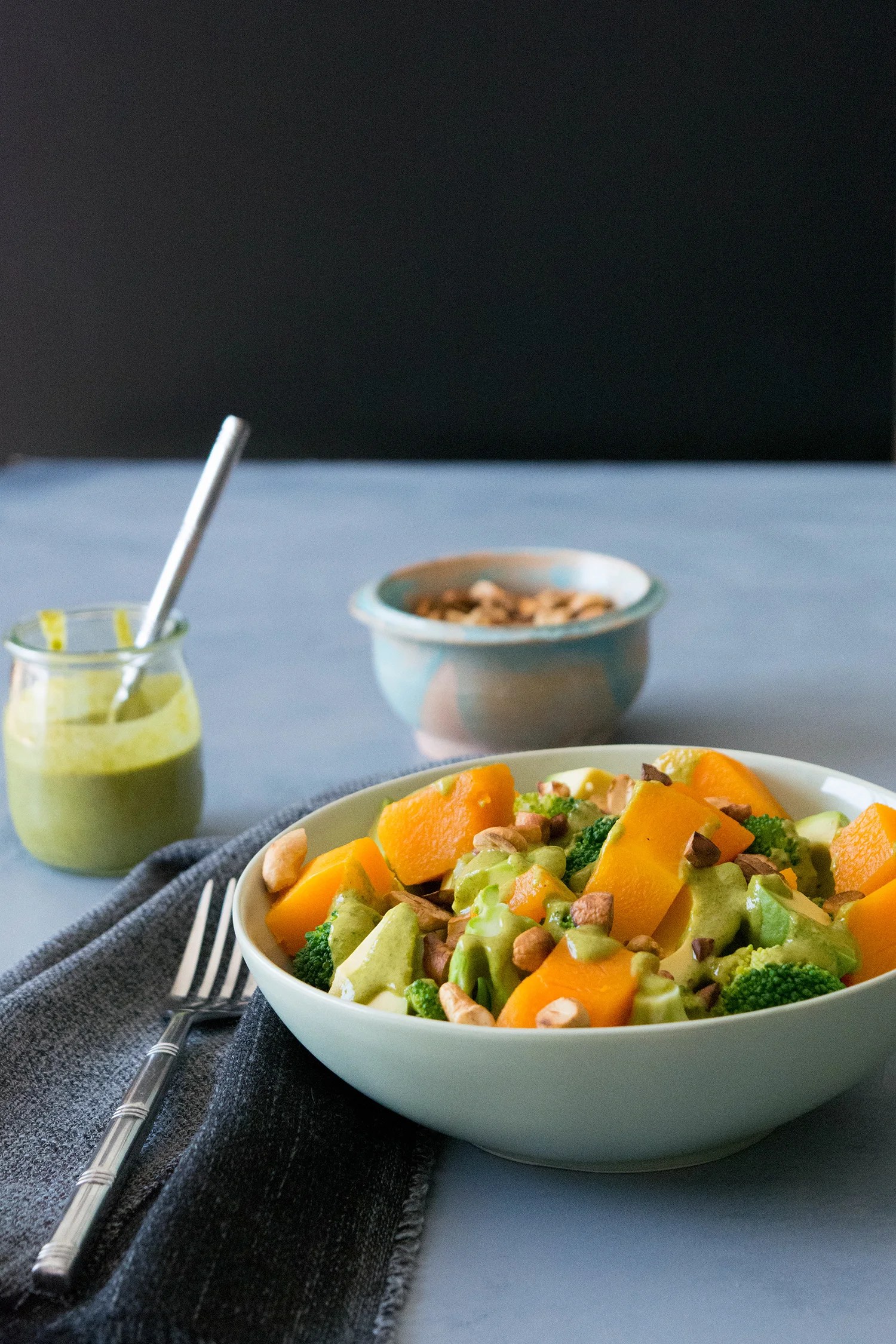 Veggie Bowl with Peanut Butter, Coconut & Coriander Sauce A Teaspoon