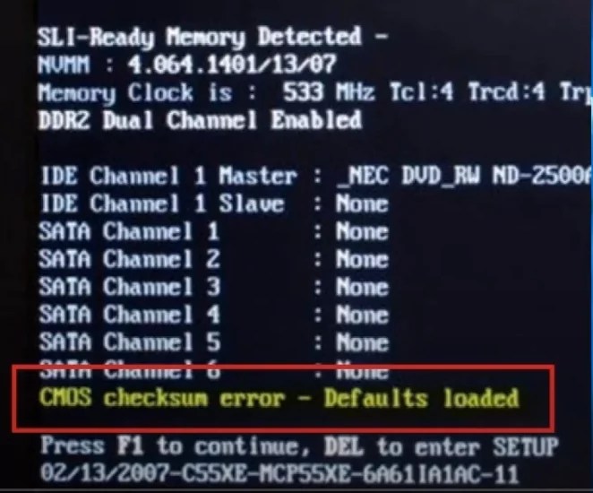 CMOS Battery Failure Signs