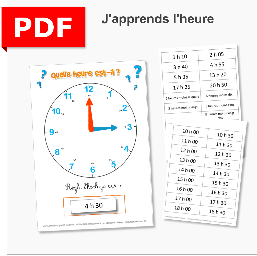 J’apprends l’heure
