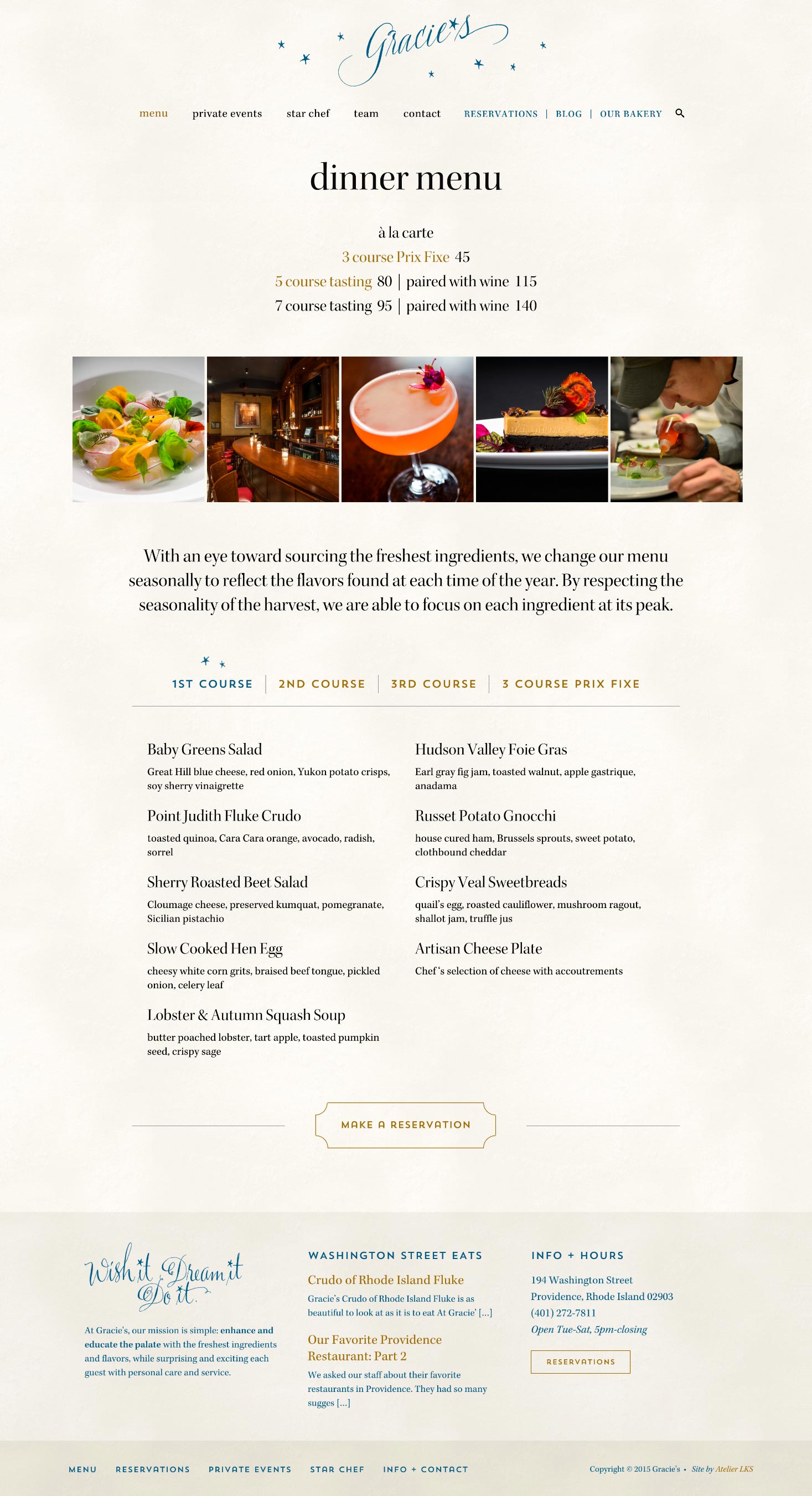 Gracie's Restaurant Atelier LKS