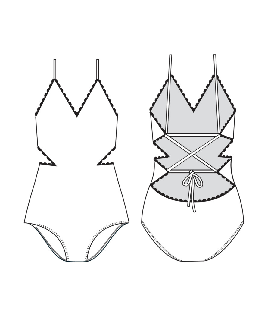 plus size swimsuit sewing pattern At First Blush Patterns