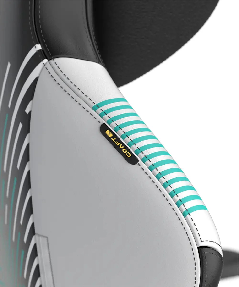 DXRacer Craft Pro Immortals Black/White, 2D Integrated Lumbar Support